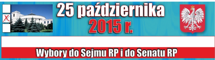 Baner Wybory do Sejmu RP i do Senatu RP - 25 października  2015 r. 